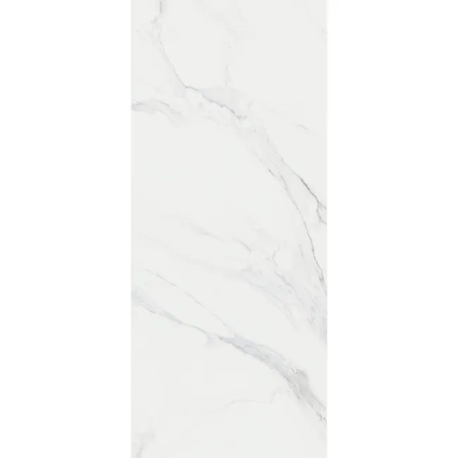 Lumiere White Marble Effect Large Polished Porcelain Slab 280x120cm