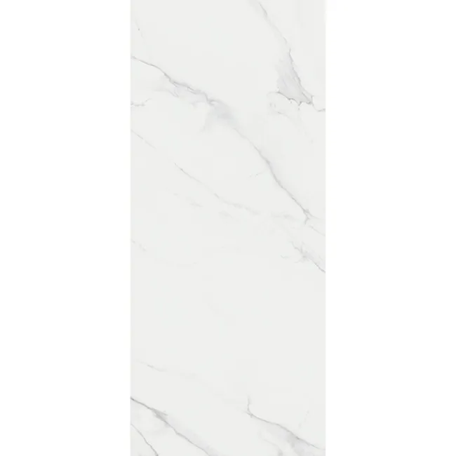 Lumiere White Marble Effect Large Polished Porcelain Slab 280x120cm