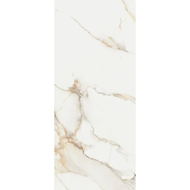 Lumiere Golden Grey Marble Effect Large Polished Porcelain Slab 280x120cm