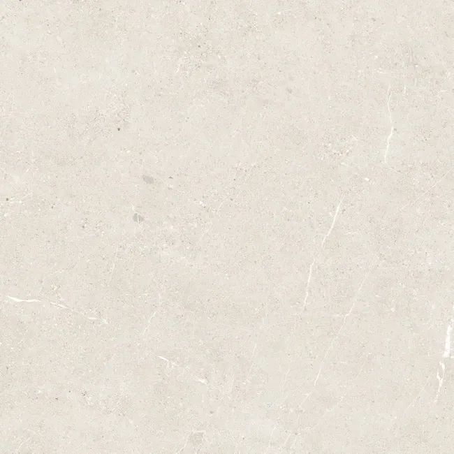 Unika White Stone Effect Large Matt Porcelain Tile 100x100cm
