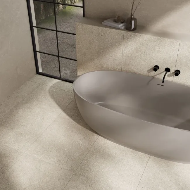 Everest Sand Marble Effect Matt Porcelain Tile 120x60cm