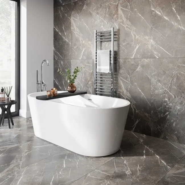 Collemandina Black Marble Effect Italian Large Honed Porcelain Tile 120x60cm