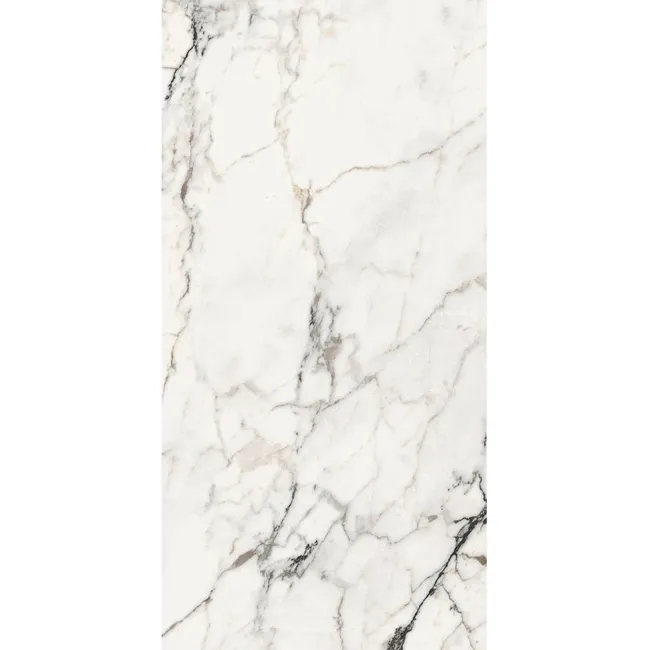 Paonazzetto White Marble Effect Italian Large Polished Porcelain Tile 120x60cm
