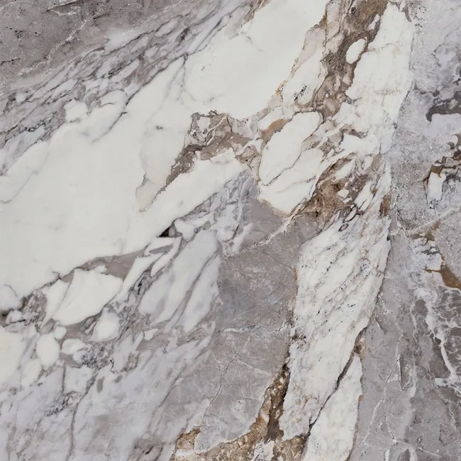 Unico Grey Marble Effect Italian Large Matt Porcelain Tile 120x120cm