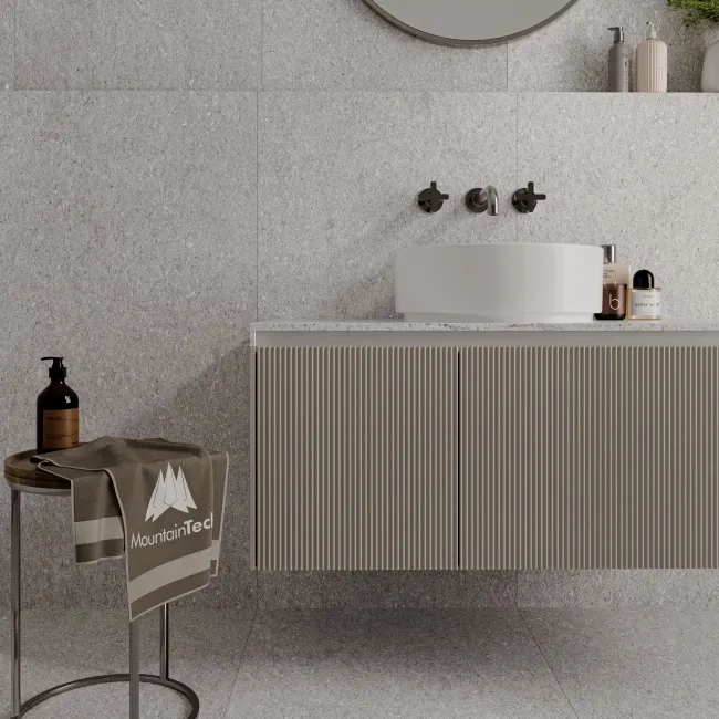 Everest Grey Marble Effect Matt Porcelain Tile 120x60cm