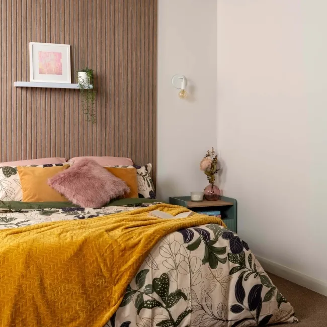 Trepanel® Smoked Oak on Grey Felt Acoustic Wood Wall Panels