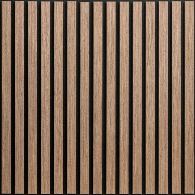 Trepanel® Smoked Oak Square Acoustic Wood Wall Panels