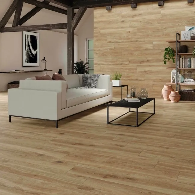 Volte Roble Wood Effect Matt Porcelain Tile 120x23cm