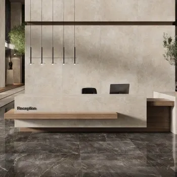 Feroe Greige Concrete Effect Large Matt Porcelain Slab 280x120cm
