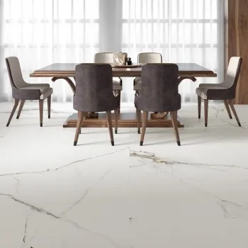 Lance Gold Marble Effect Large Matt Porcelain Tile 120x120cm