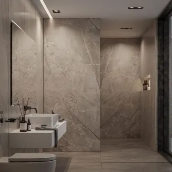 The Rock Fior Di Bosco Marble Effect Italian Large Matt Porcelain Slab 278x120cm