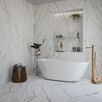 Macha Green Marble Effect Large Matt Porcelain Tile 120x60cm