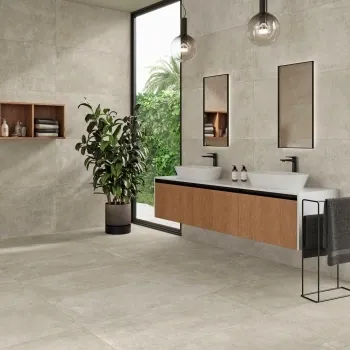Crassana Beige Concrete Effect Large Anti Slip Porcelain Tile 120x59.5cm