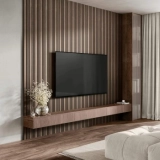 Trepanel Design® Walnut Brown Multi-Width Acoustic Wood Wall Panels