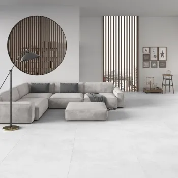 Ziro Bianco Concrete Matt Porcelain Tile 120x120cm
