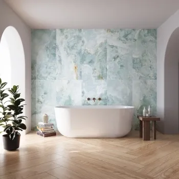 Onice Azzurro Onyx Marble Effect Italian Large Honed Porcelain Tile 120x60cm