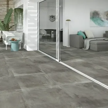 City Dark Grey Concrete Effect Anti Slip Porcelain Tile 60.5x60.5cm