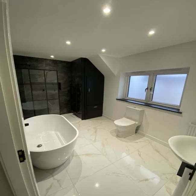 Carrara White Gold Gloss Marble Effect Vitrified Ceramic 605x605 Floor ...