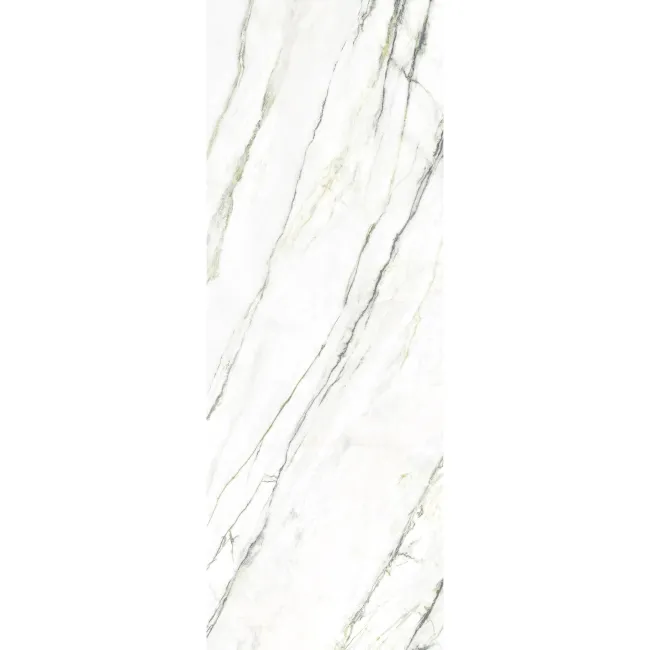 Macha Green Marble Effect Large Polished Porcelain Slab 275x100cm