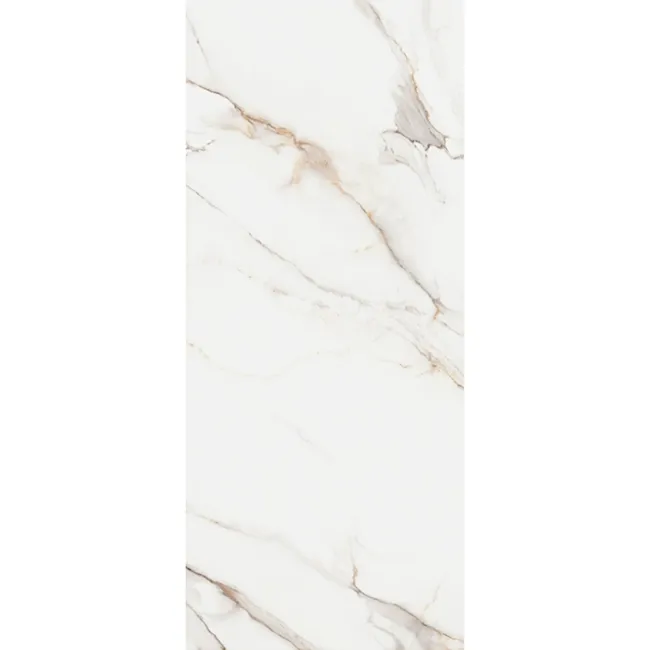 Lumiere Golden Grey Marble Effect Large Polished Porcelain Slab 280x120cm
