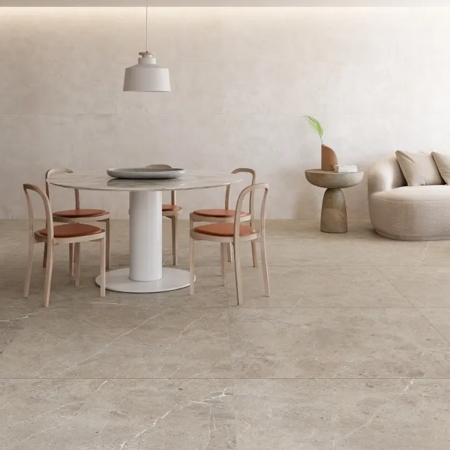 Unika Bone Stone Effect Large Matt Porcelain Tile 100x100cm