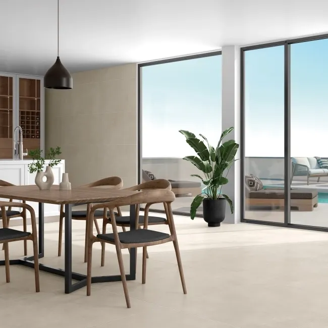 Indeed Beige Concrete Effect Anti Slip Porcelain Tile 99.5x99.5cm