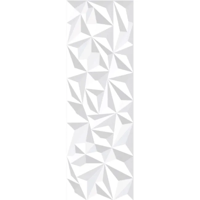 Flat White Decor Matt Ceramic Wall Tile 90x30cm