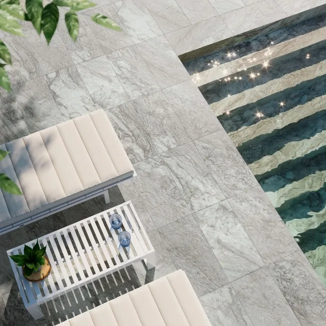 Sagano Grey Stone Effect Anti Slip Porcelain Tile 61.3x30.3cm