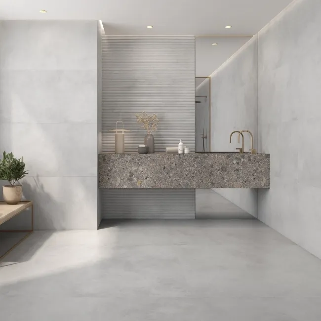 Ziro Bianco Concrete Matt Porcelain Tile 120x120cm