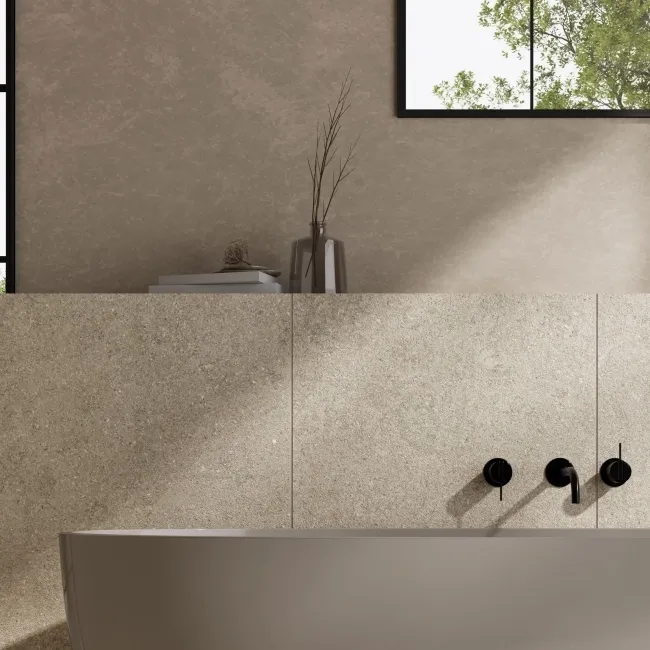 Everest Sand Marble Effect Matt Porcelain Tile 120x60cm