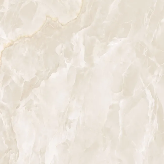 Fame Cream Onyx Marble Effect Large Satin Porcelain Tile 120x120cm