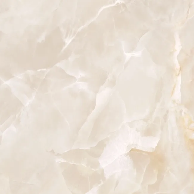 Fame Cream Onyx Marble Effect Satin Porcelain Tile 60x60cm