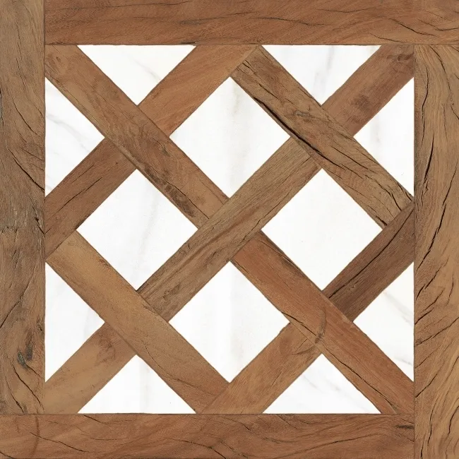 Forest Mix Woven Wood Effect Matt Ceramic Tile 45x45cm