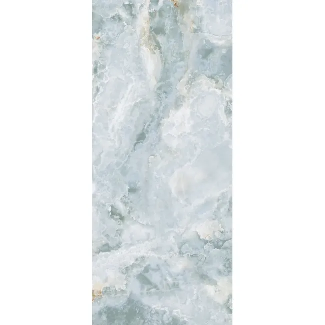 Onice Azzurro Onyx Marble Effect Italian Large Honed Porcelain Slab 278x120cm