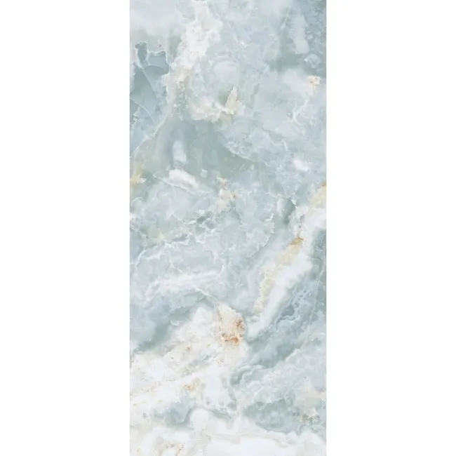 Onice Azzurro Onyx Marble Effect Italian Large Honed Porcelain Slab 278x120cm
