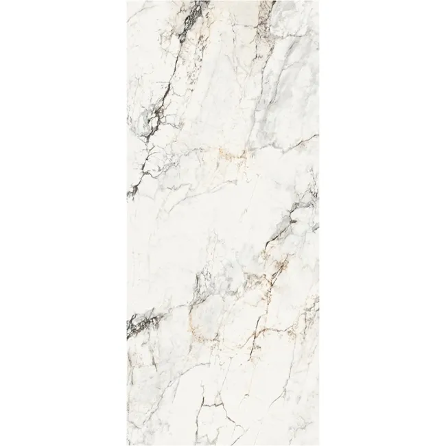 Paonazzetto White Marble Effect Polished Italian Large Porcelain Slab 278x120cm