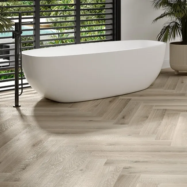 Civic Grey Wood Effect Anti Slip Porcelain Tile 90x15cm