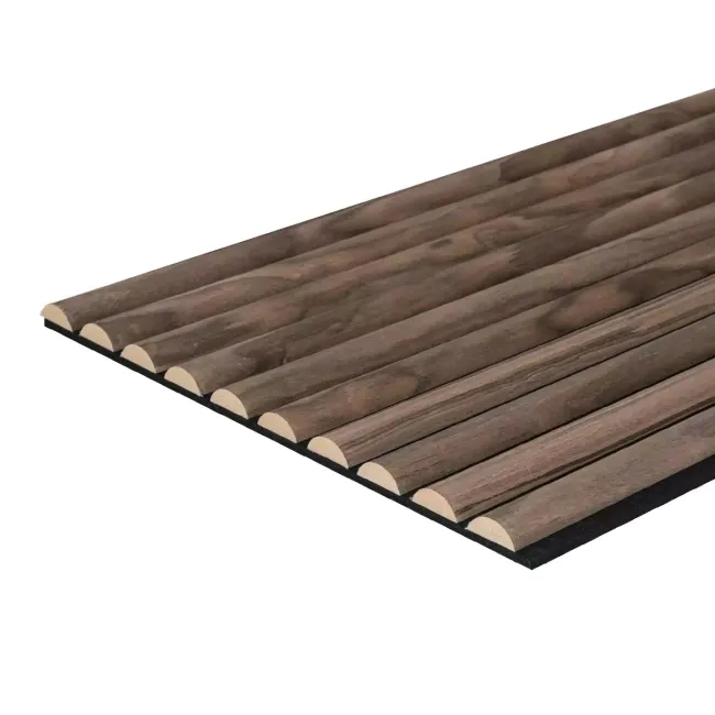 Trepanel Design® Autumn Brown Curve Acoustic Wood Wall Panels