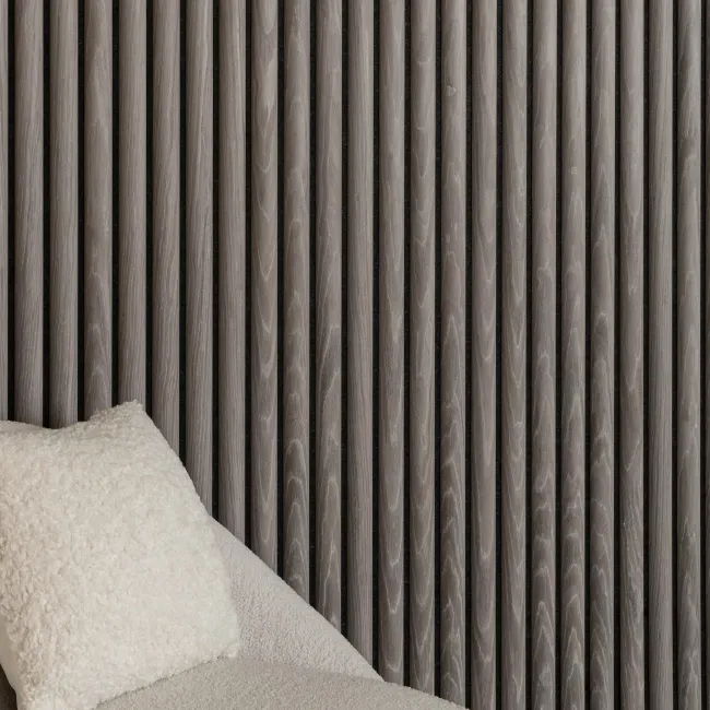 Trepanel Design® Silver on Dark Grey Felt Curve Acoustic Wall Panels