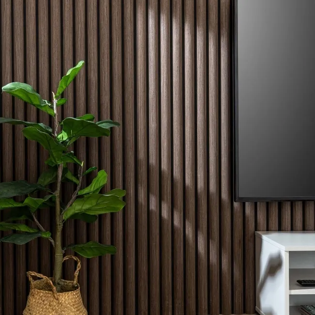 Trepanel Design® Walnut Brown Curve Acoustic Wood Wall Panels