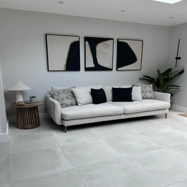 City Light Grey Concrete Effect Anti Slip Porcelain Tile 60.5x60.5cm