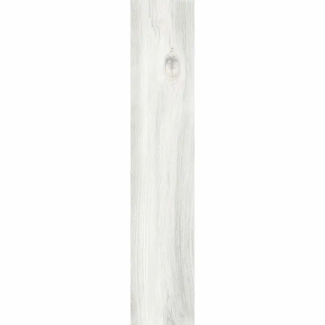 Volte White Wood Effect Matt Porcelain Tile 120x23cm