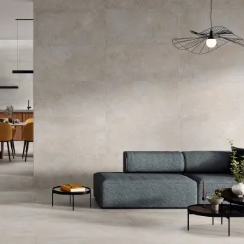 Feroe Light Grey Concrete Effect Large Matt Porcelain Tile 120x59.5cm