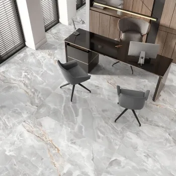 Fame Grey Onyx Marble Effect Large Satin Porcelain Tile 120x60cm