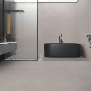 Piemonte Taupe Stone Effect Structured Matt Porcelain Tile 100x100cm