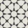Cuban White Star Patterned Matt Porcelain Tile 22.3x22.3cm