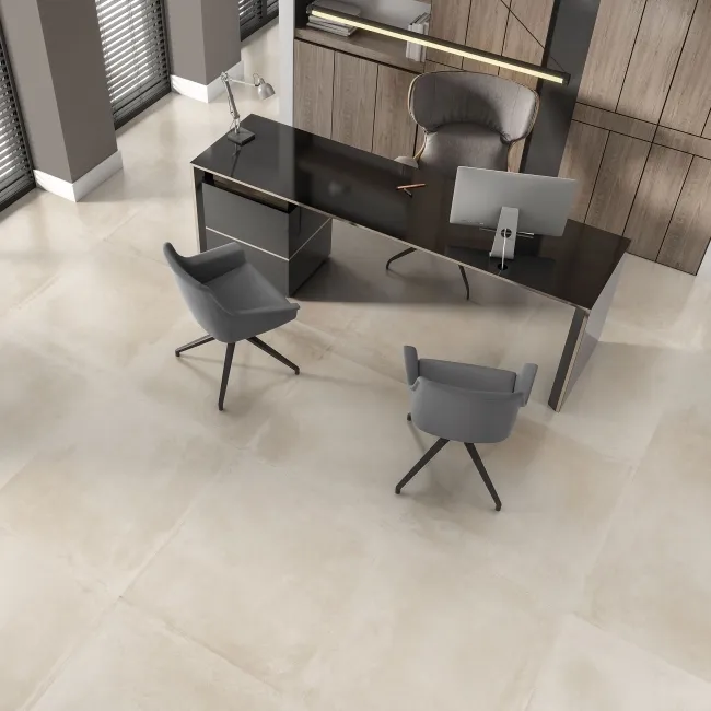City Cream Concrete Effect Anti Slip Porcelain Tile 60.5x60.5cm