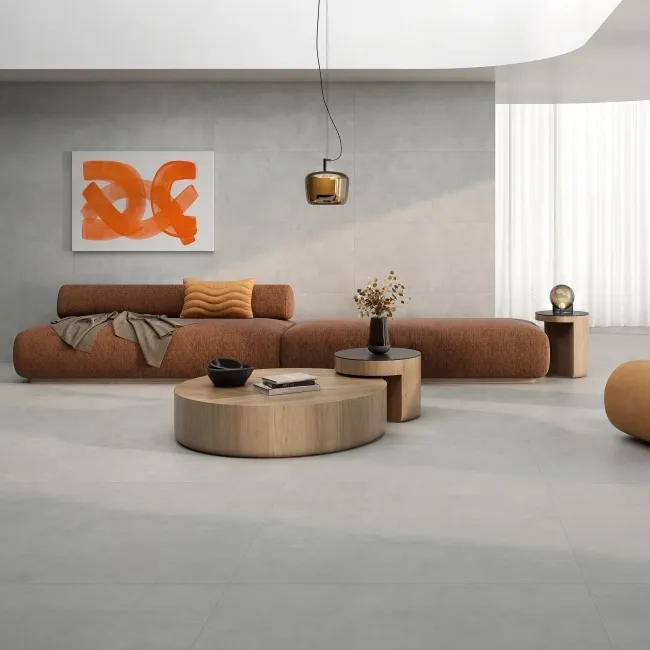 Hook Pearl Concrete Effect XL Matt Porcelain Tile 160x160cm