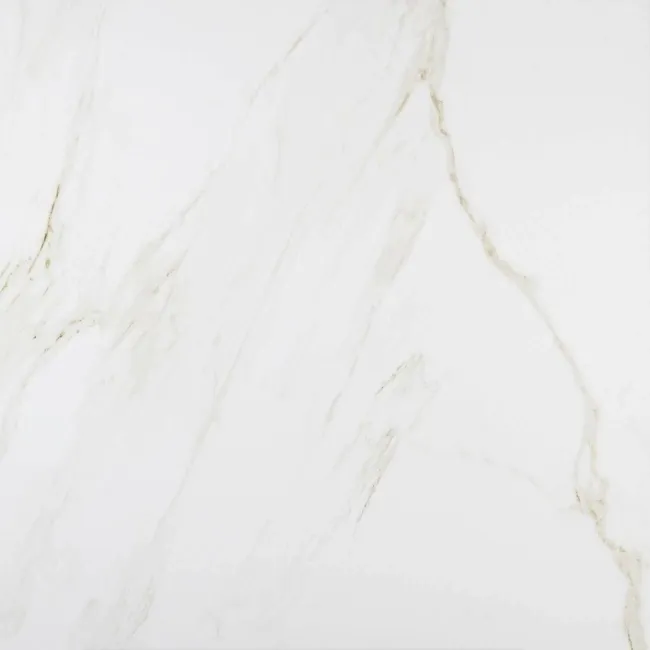 Carrara Gold Gloss Marble Effect Vitrified Ceramic Tile 60.5x60.5cm