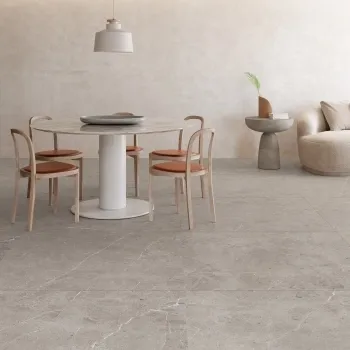 Unika Grey Stone Effect Large Matt Porcelain Tile 100x100cm